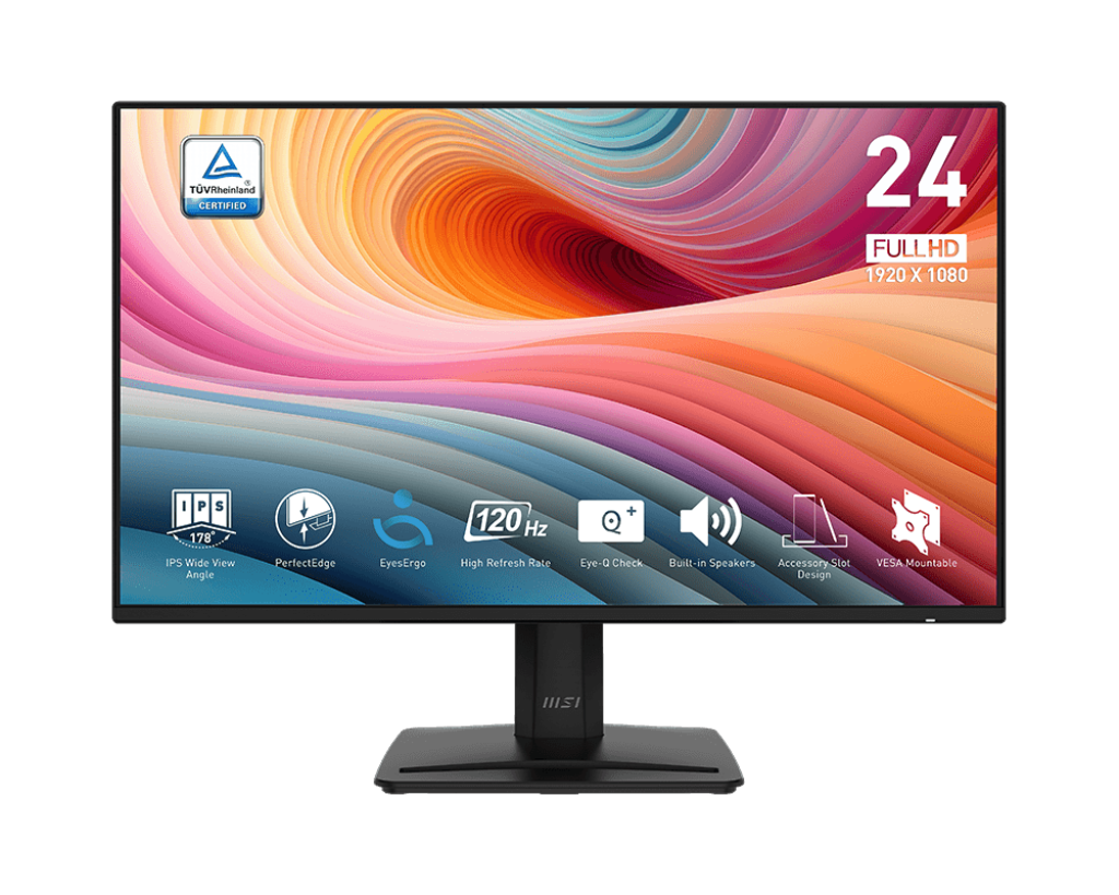 MSI PRO MP242A E2 - 23.8" FHD IPS 120Hz monitor, HDMI, DP, VGA